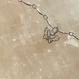 Butterfly U Chain Necklace - Sterling Silver