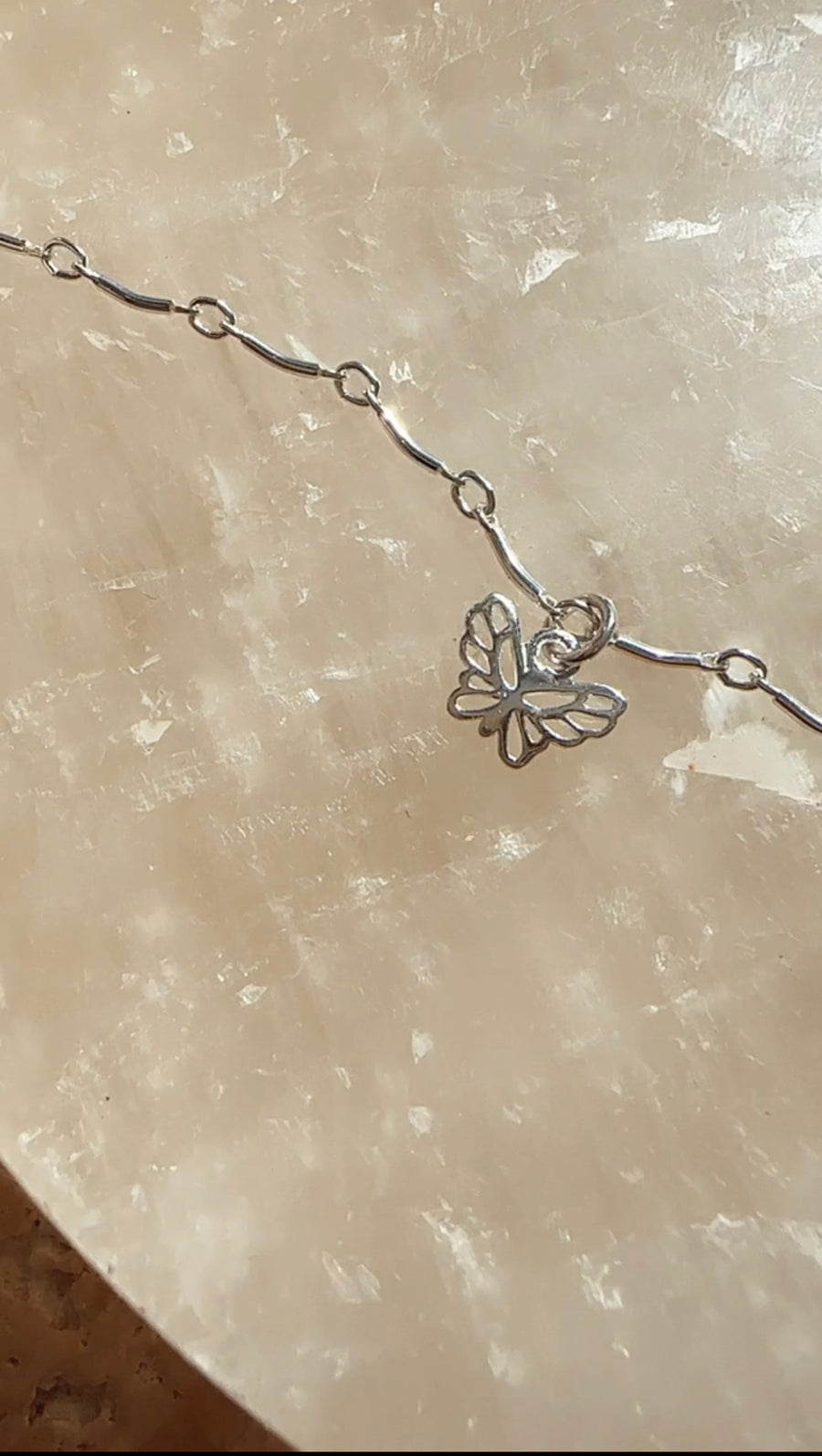 Butterfly U Chain Necklace- Sterling Silver