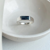 Men's Cremation Signet Ring - Sterling Silver