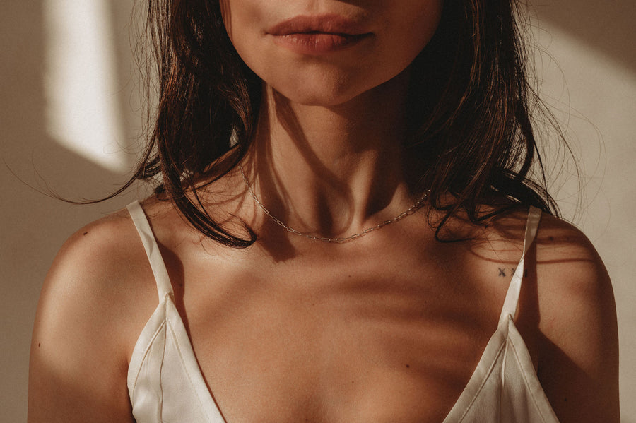 Staple Chain Necklace- Sterling Silver