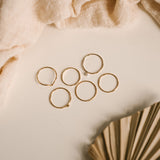 Serrated Skinny Ring - 14k Gold Filled