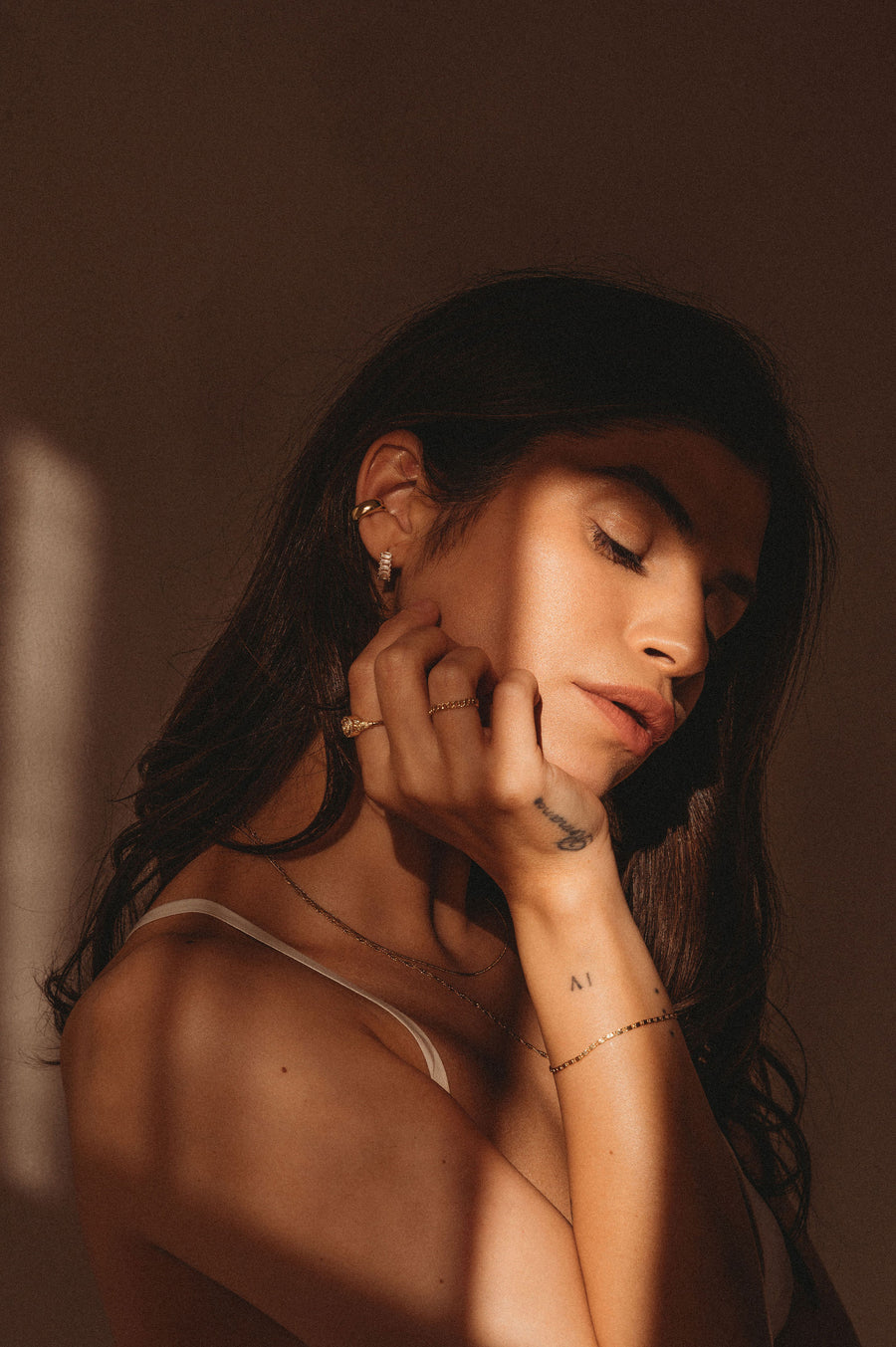 Baguette Diamond Hoop Earrings - 14k Gold Filled