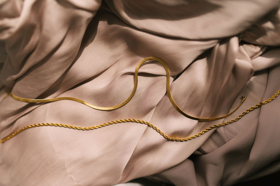 Herringbone Necklace - 14k Gold Filled