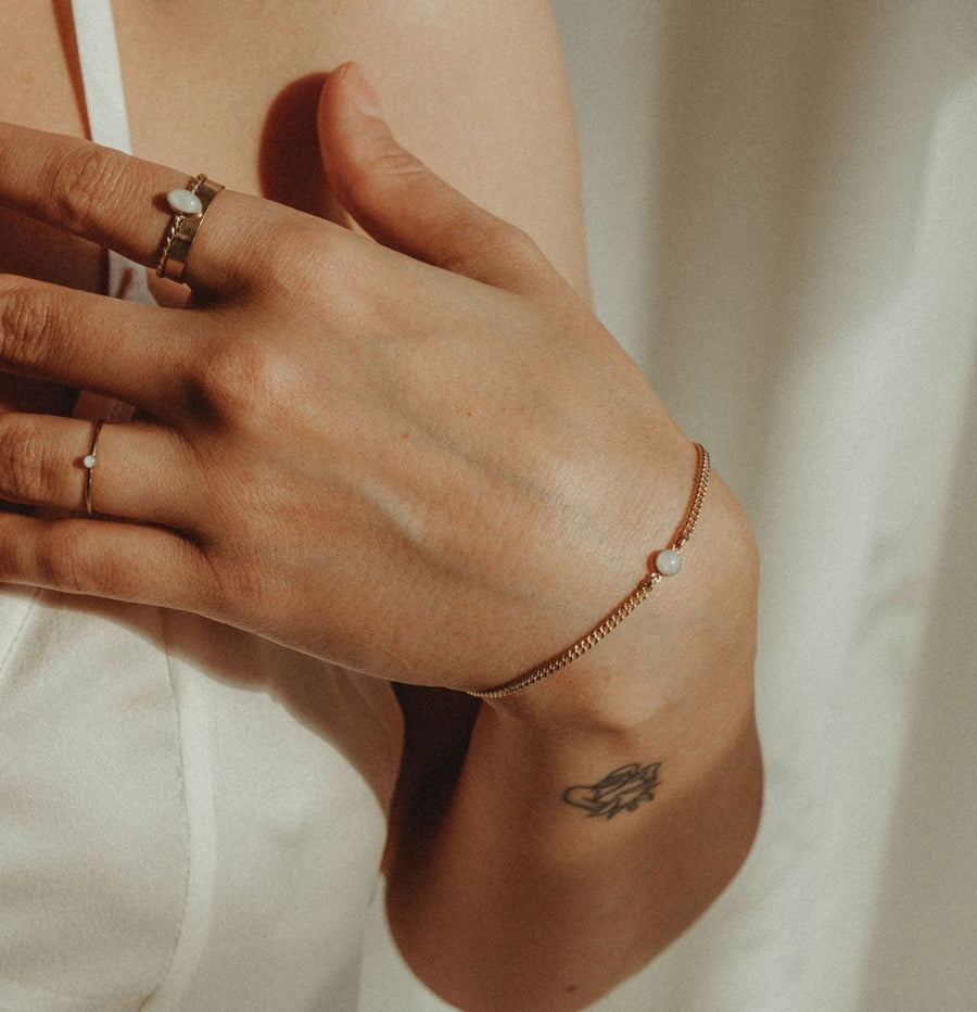Mothers Milk Thick Curb Chain Bracelet- 14k Gold Filled