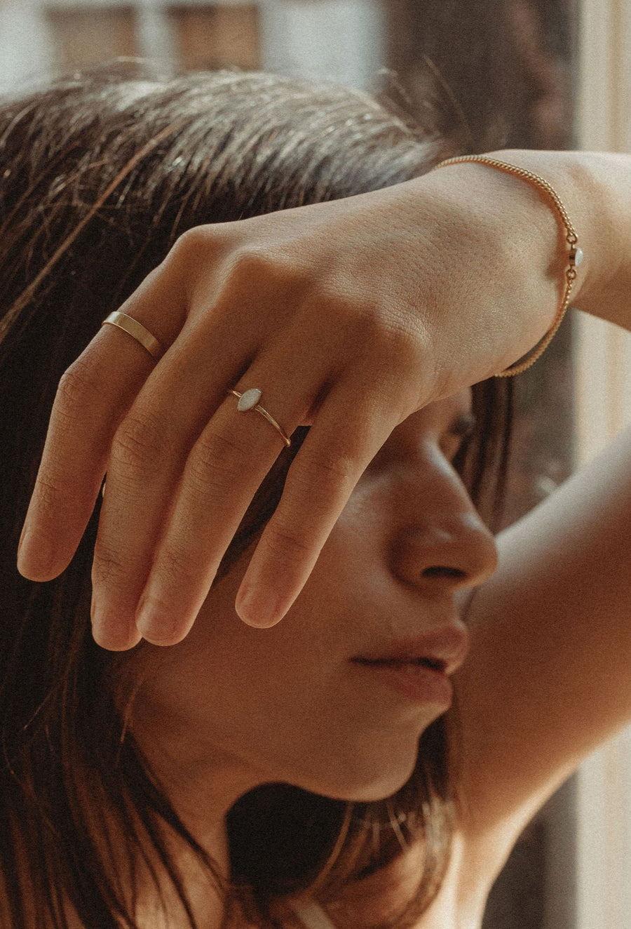 Cremation Oval Ring - 14k Gold Filled