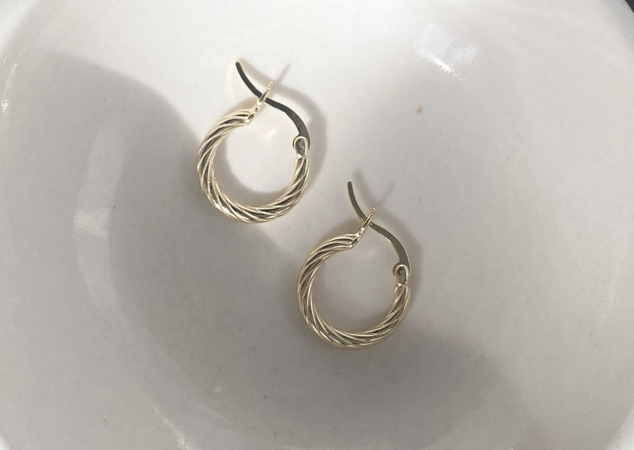 Small Twisted Hoops - 14k Gold Filled