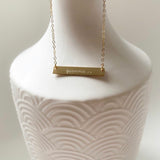 Childs Bar Necklace - Personalized - 14k Gold Filled