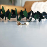 Flat Round Gold Fill Stud Earrings - pair - High Quality Hypoallergenic Gold Fill - Simple - Everyday - trendy