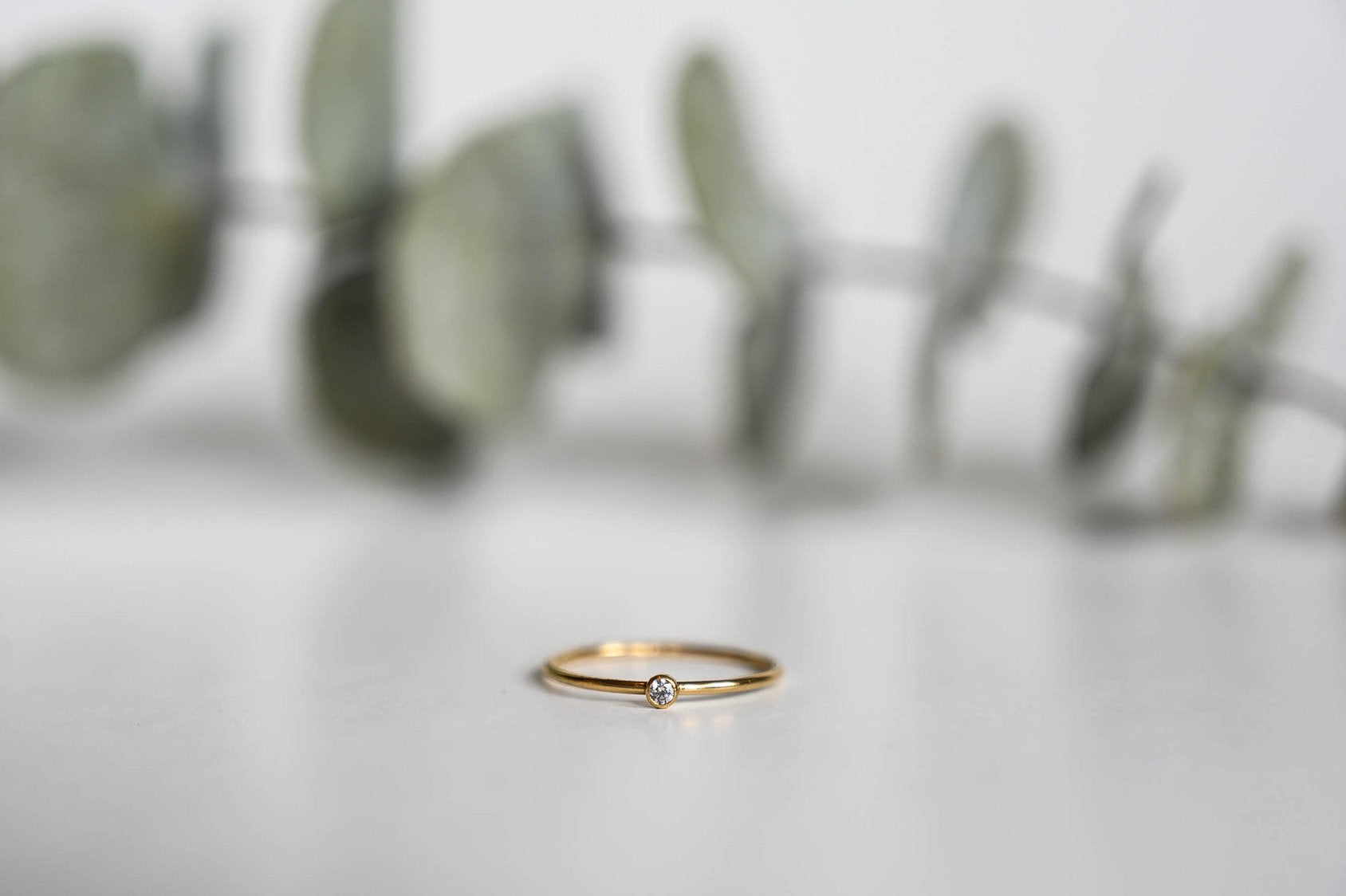 Dainty CZ Gold Fill Ring - hypoallergenic - tarnish resitant - made to last - petite ring - skinny ring - stacking ring