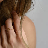 Flex ring - Hypoallergenic - high quality 14/20 gold fill - tarnish resistant - fun ring - stacking rings - trendy - ball chain floppy ring