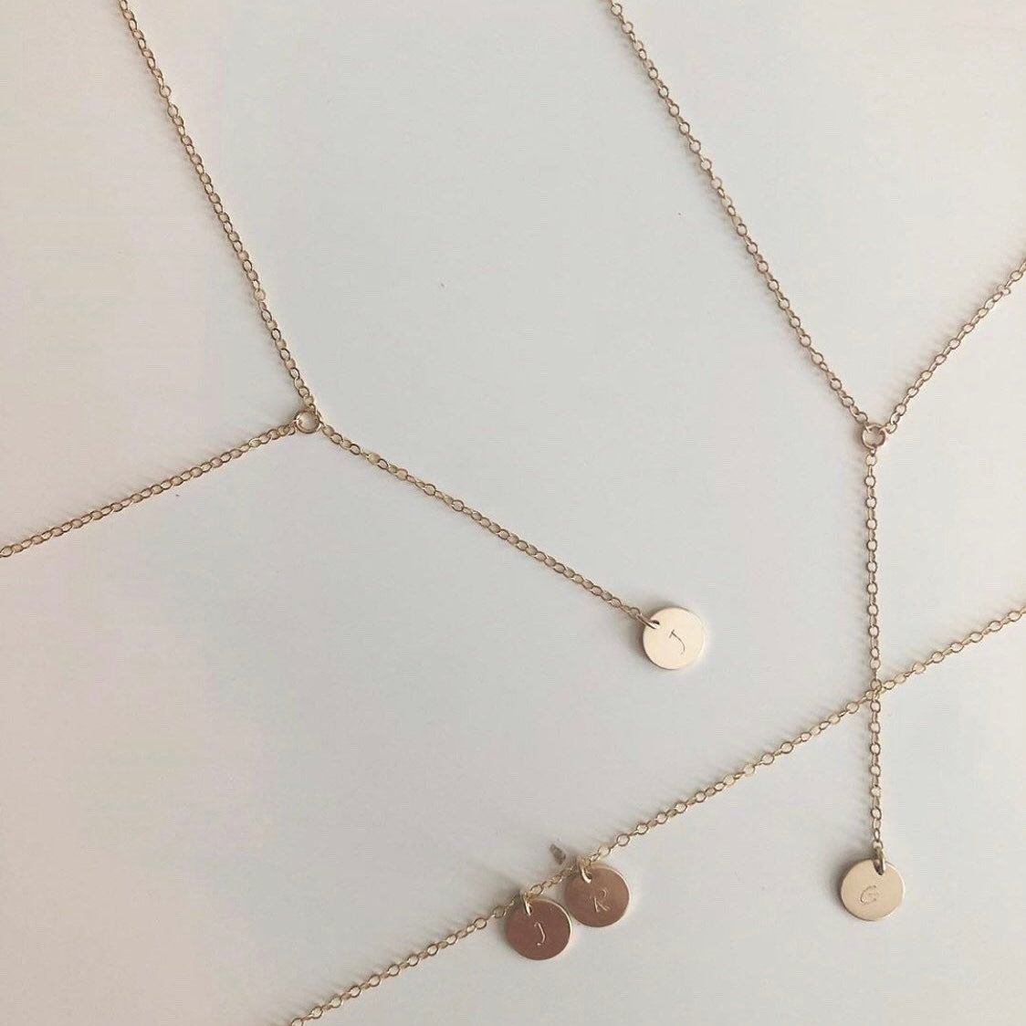 Custom Stamped Gold Fill Drop Necklace - hypoallergenic - tarnish free - made to last - high quality - Y necklace - personalized gift.