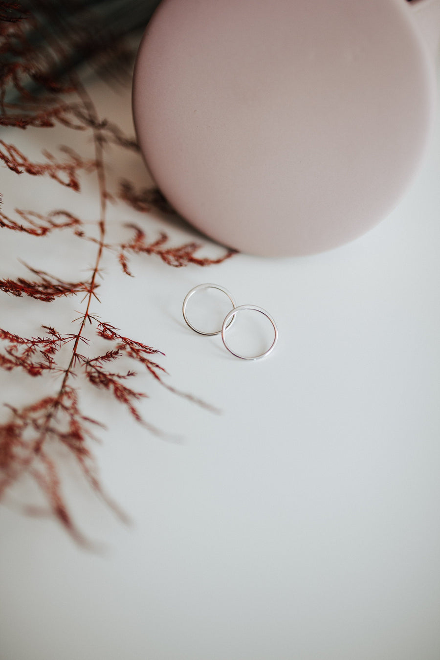 sterling silver circle stud earrings - hypoallergenic - tarnish resistant - simple - round earrings - hoops - studs - pair