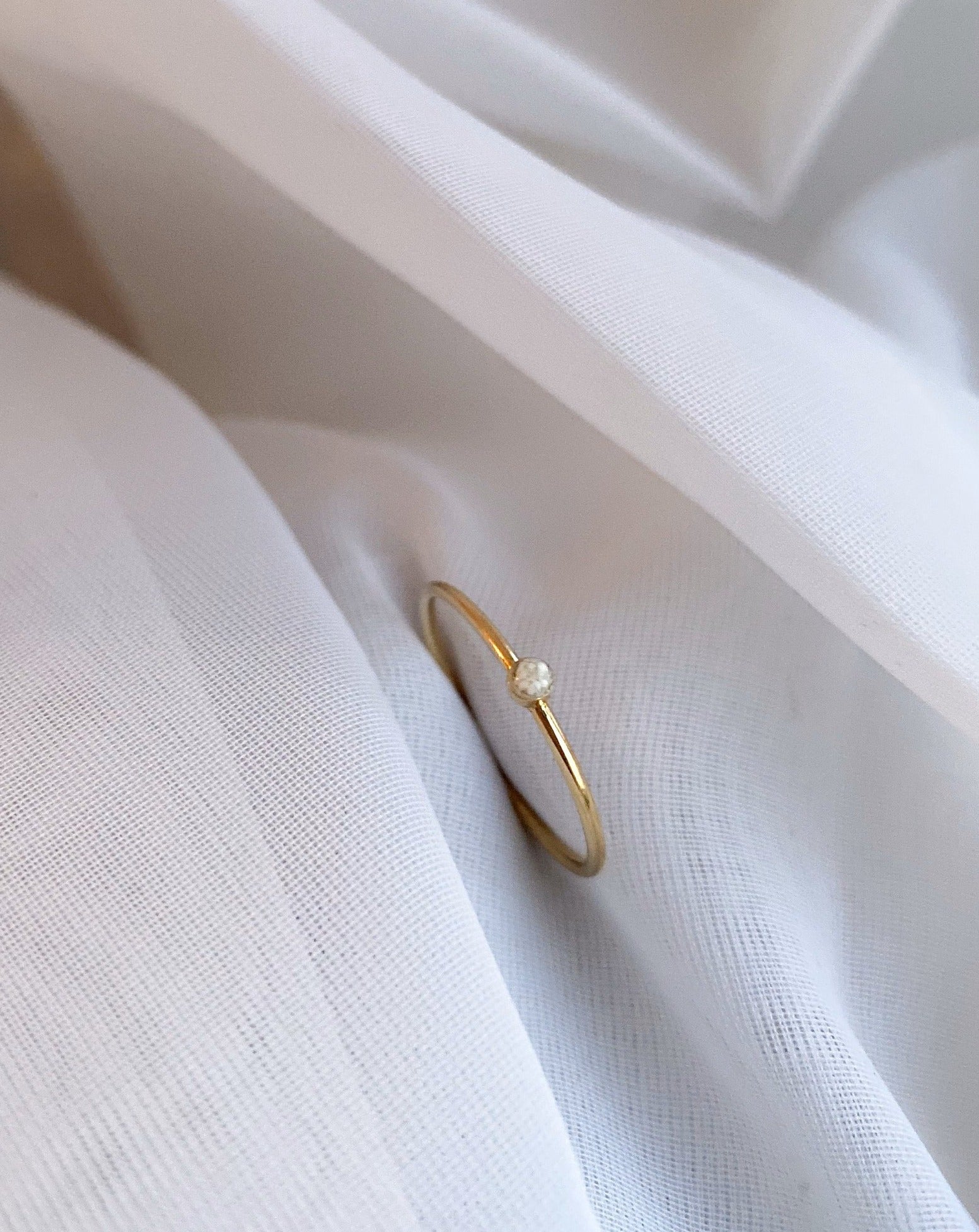 Memorial Ash Ring - High Quality 14/20 Gold Filled - Tarnish resistant - Made to last - skinny ring - cremation jewelry with pet ashes