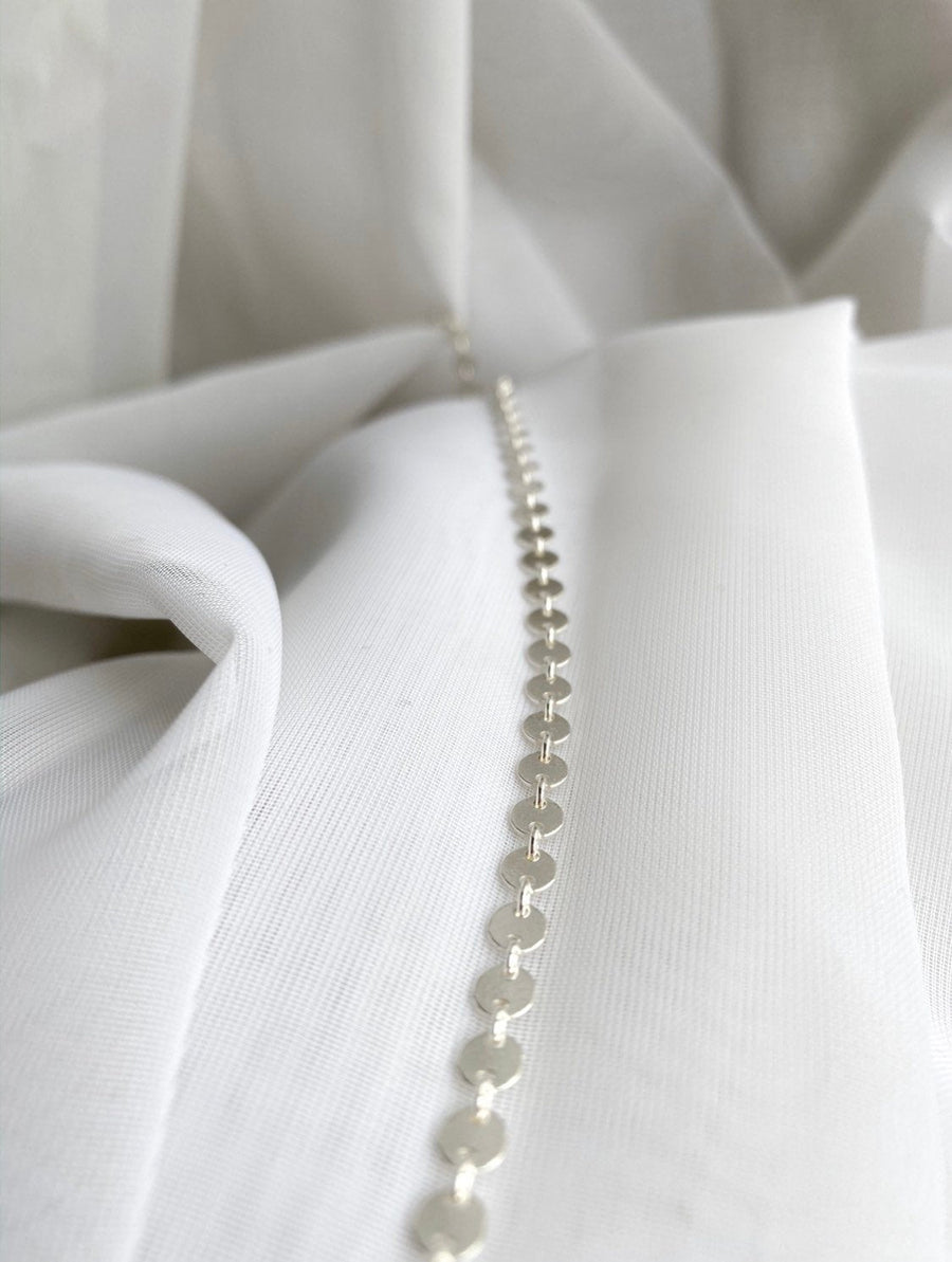 Sterling silver choker - circle chain  - high quality - hypoallergenic - layering necklace