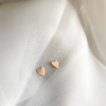 Rose Gold Heart Studs - Hypoallergenic - 14/20 Rose Gold Fill - High Quality - Tarnish Free - pair