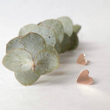 Rose Gold Heart Studs - Hypoallergenic - 14/20 Rose Gold Fill - High Quality - Tarnish Free - pair