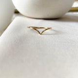 V Gold Fill Skinny Ring - Tarnish Resistant - High Quality - hypoallergenic - Stacking rings - Thin simple band