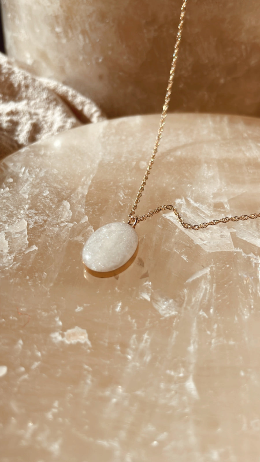 Cremation Oval Necklace - 14k Gold Filled