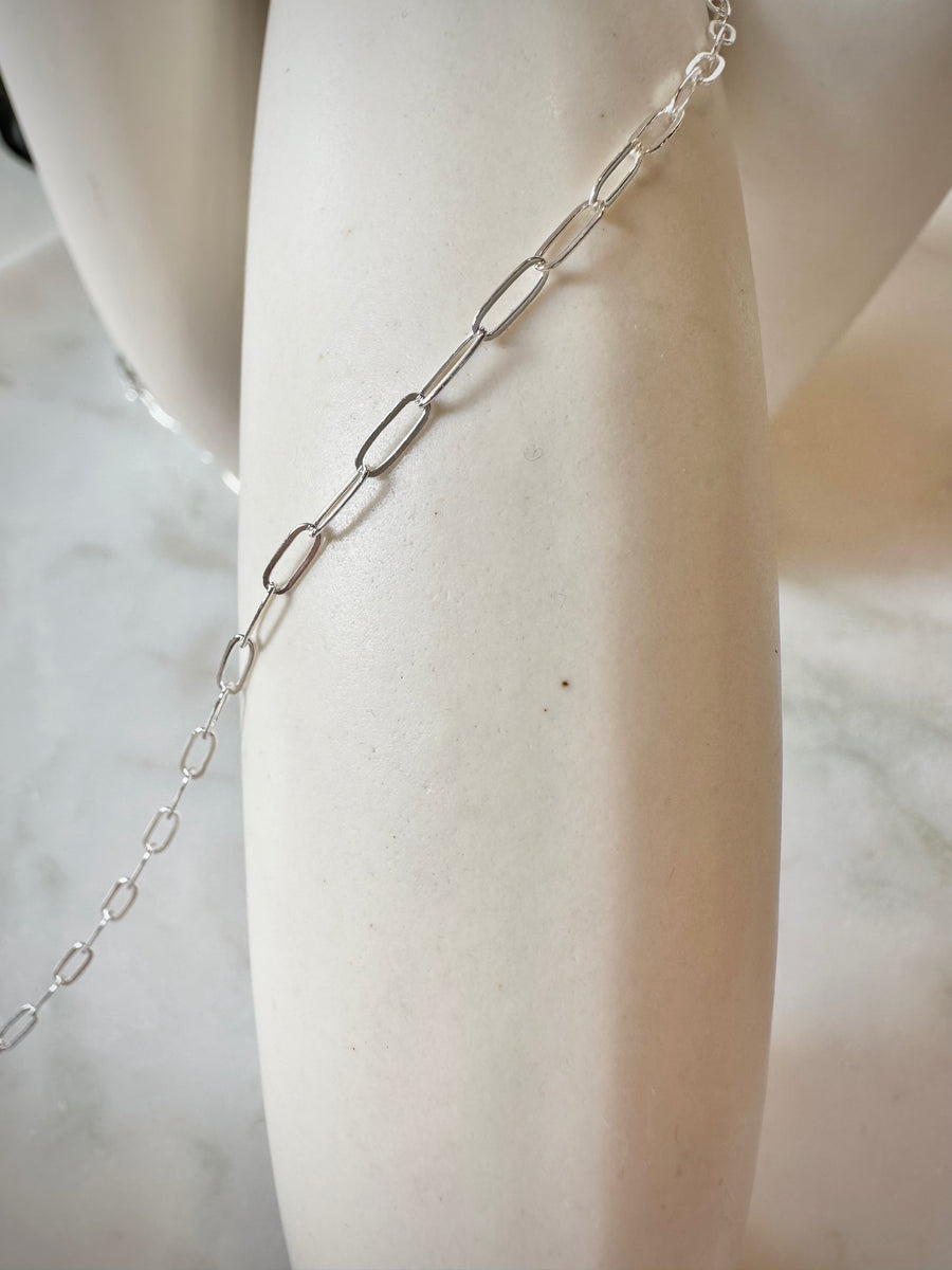 Staple Chain Necklace- Sterling Silver