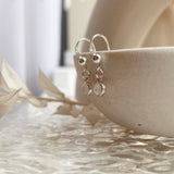 Cremation Drop Fish Hook Earrings - Sterling Silver