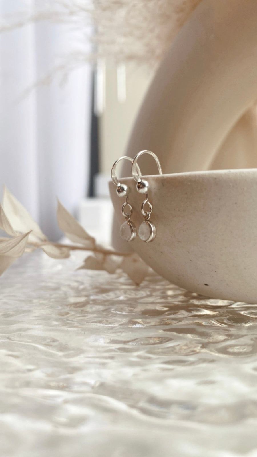 Mothers Milk Drop Fish Hook Earrings- Sterling Silver