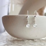 Cremation Drop Fish Hook Earrings - Sterling Silver